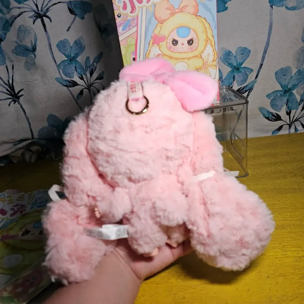 Baby Three Happy Day OPENED BOX Pink Rabbit 360 Boba Eyes Pink Hair O Mouth
